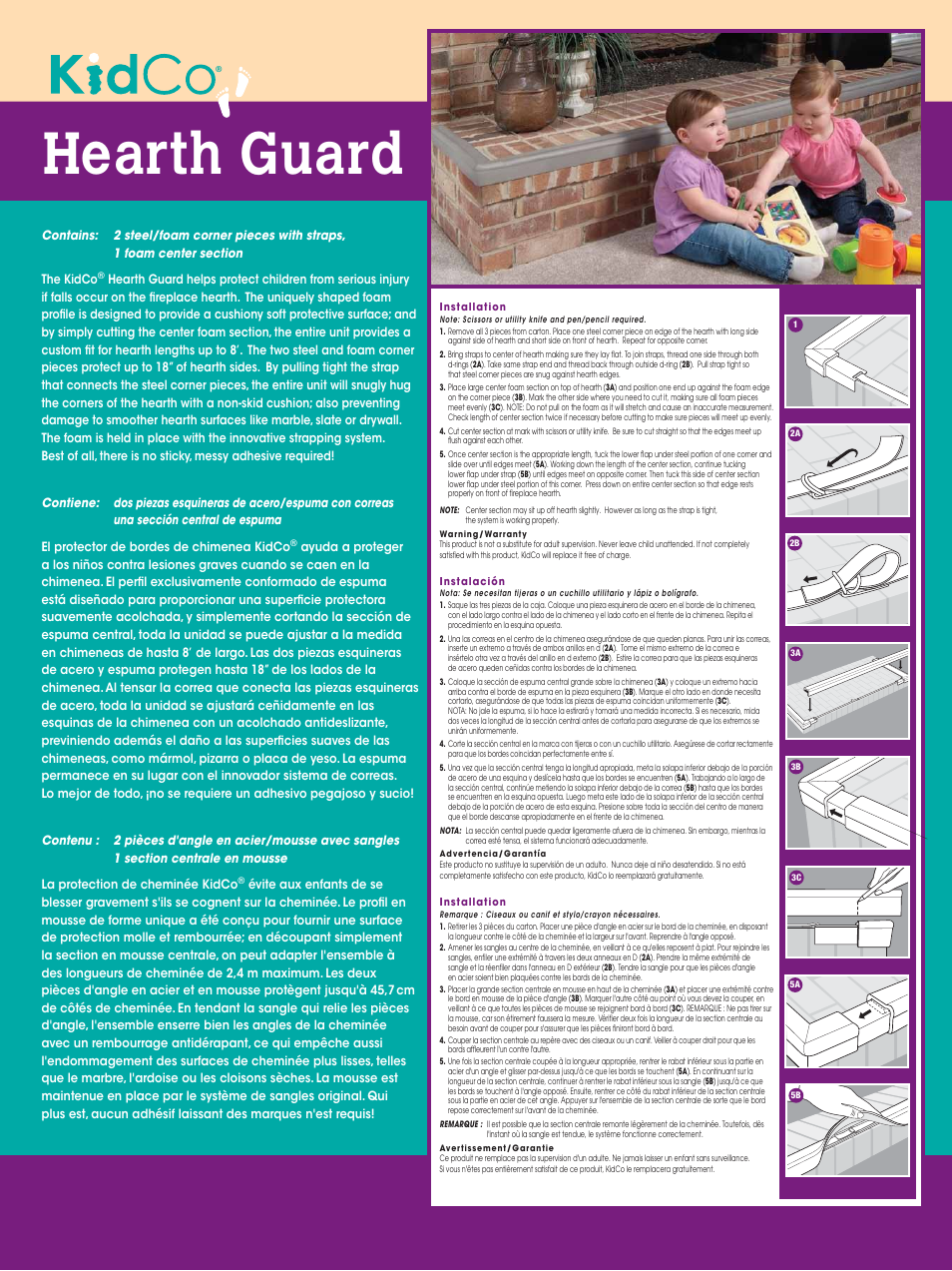 Kidco S710 Hearth Guard User Manual | 1 page