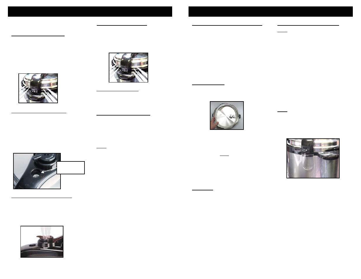 Safety features of your pressure cooker, Operating instructions | Bravetti EURO-PRO PC107HA User Manual | Page 10 / 10