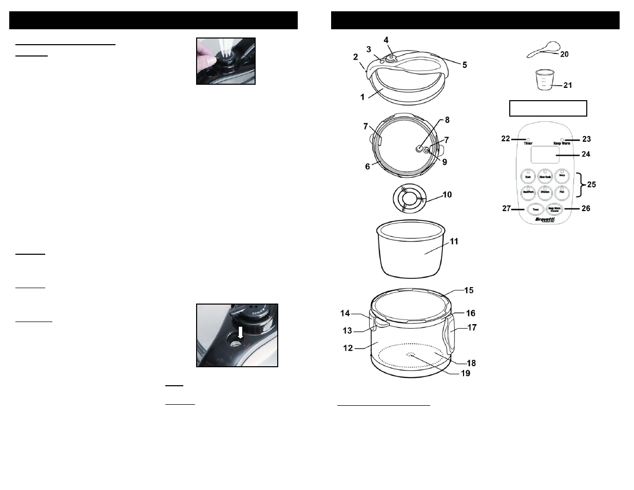 Getting to know your programmable pressure cooker, Operating instructions | Bravetti EURO-PRO PC107HA User Manual | Page 7 / 10