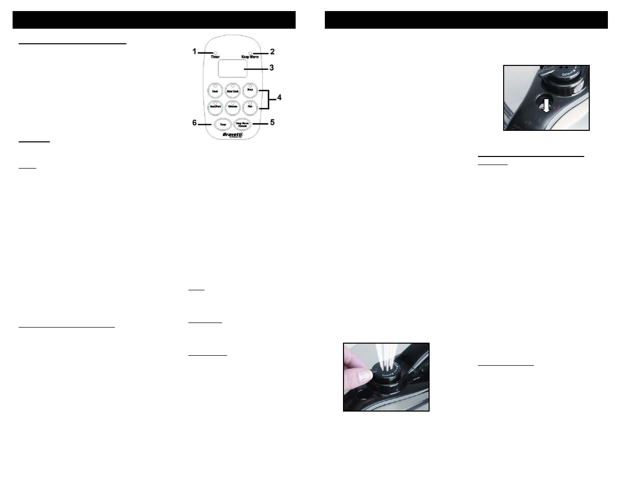 Getting to know your programmable pressure cooker, Operating instructions | Bravetti EURO-PRO PC107HA User Manual | Page 8 / 10