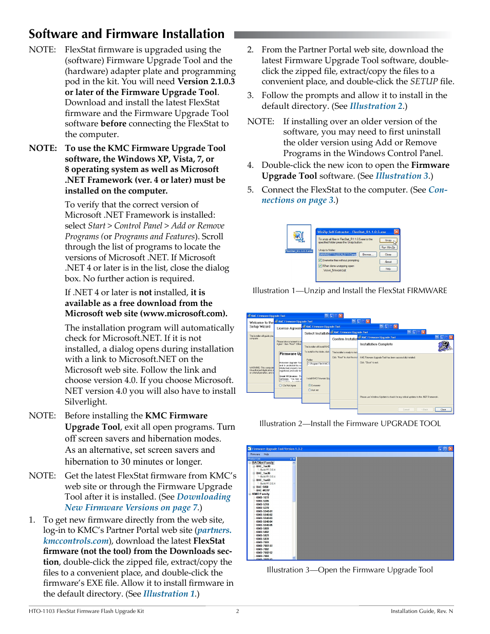 Software and firmware installation, Software and firmware installation 2 | KMC Controls HTO-1103 User Manual | Page 2 / 8