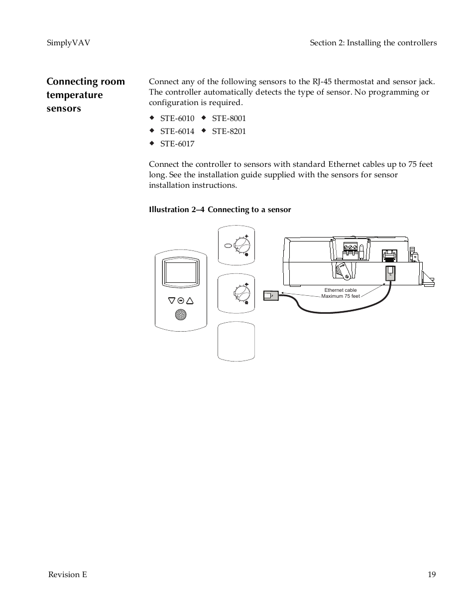 Connecting room temperature sensors, Connecting room, Temperature sensors | KMC Controls BAC-8007 Installation Guide User Manual | Page 19 / 88