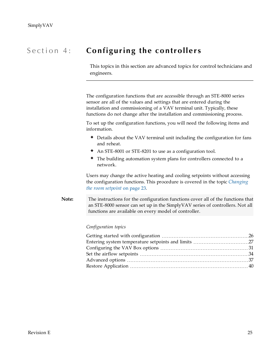 Section 4: configuring the controllers | KMC Controls BAC-8007 Installation Guide User Manual | Page 25 / 88