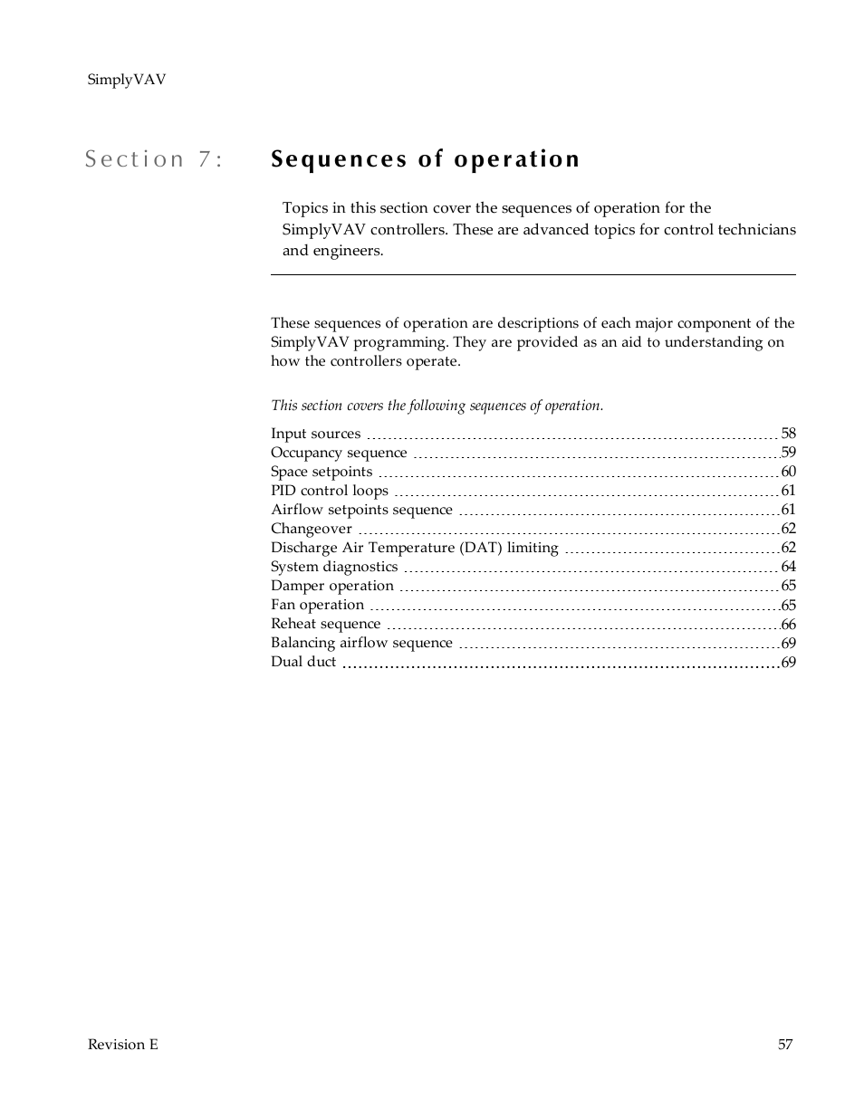Section 7: sequences of operation | KMC Controls BAC-8007 Installation Guide User Manual | Page 57 / 88