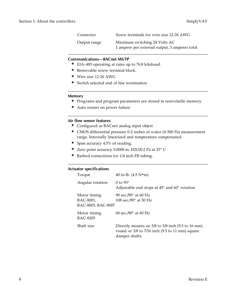 KMC Controls BAC-8007 Installation Guide User Manual | Page 8 / 88