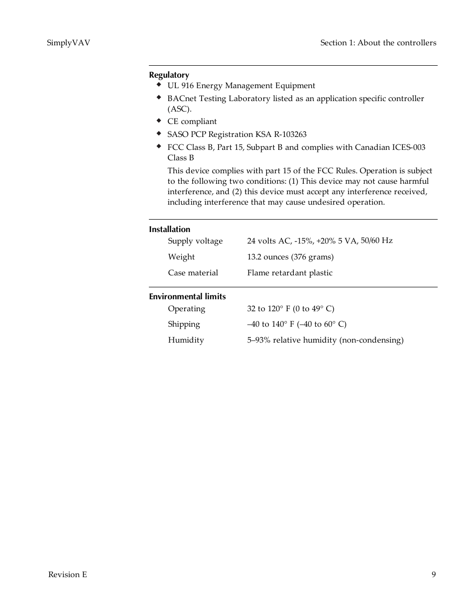 KMC Controls BAC-8007 Installation Guide User Manual | Page 9 / 88