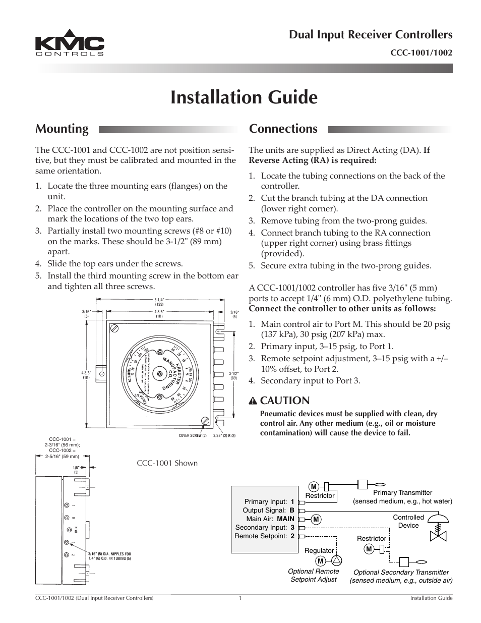 KMC Controls CCC-1002 User Manual | 4 pages