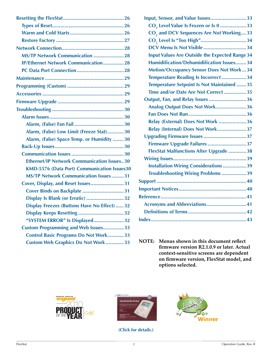 KMC Controls FlexStat Operation Guide User Manual | Page 2 / 46