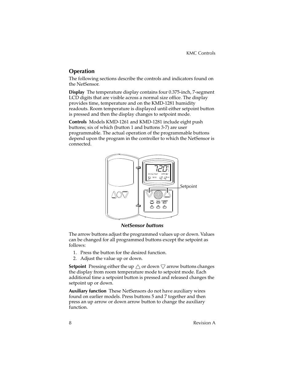 Operation | KMC Controls KMD-1281 User Manual | Page 8 / 10