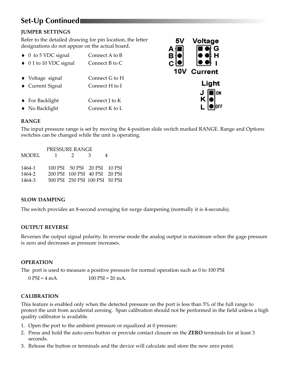 Set-up continued | KMC Controls TPE–1464 Series(2004-2008) User Manual | Page 5 / 6