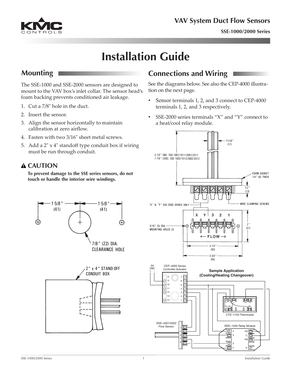 KMC Controls SSE-2000 Series User Manual | 2 pages