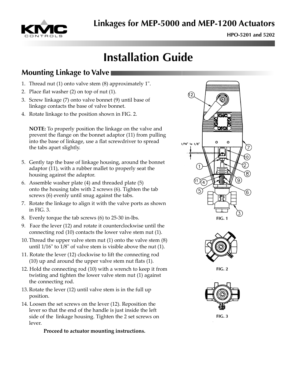 KMC Controls HPO-5202 User Manual | 2 pages