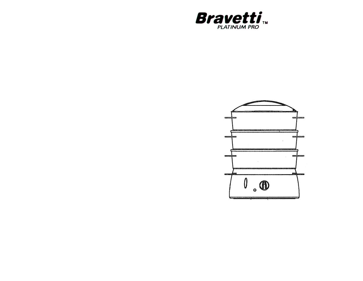 Bravetti THREE-TIER FOOD STEAMER KS315H User Manual | 6 pages