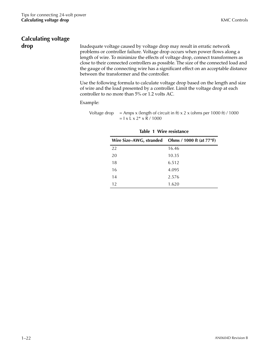 Calculating voltage drop | KMC Controls XEE-6311 User Manual | Page 8 / 8