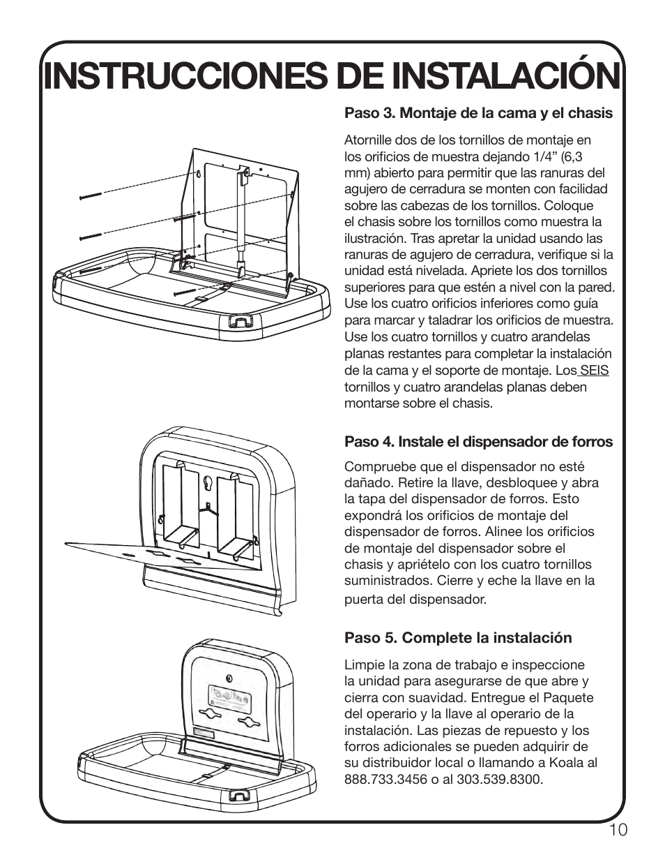 Instrucciones de instalación | Koala Kare KB200 User Manual | Page 11 / 20