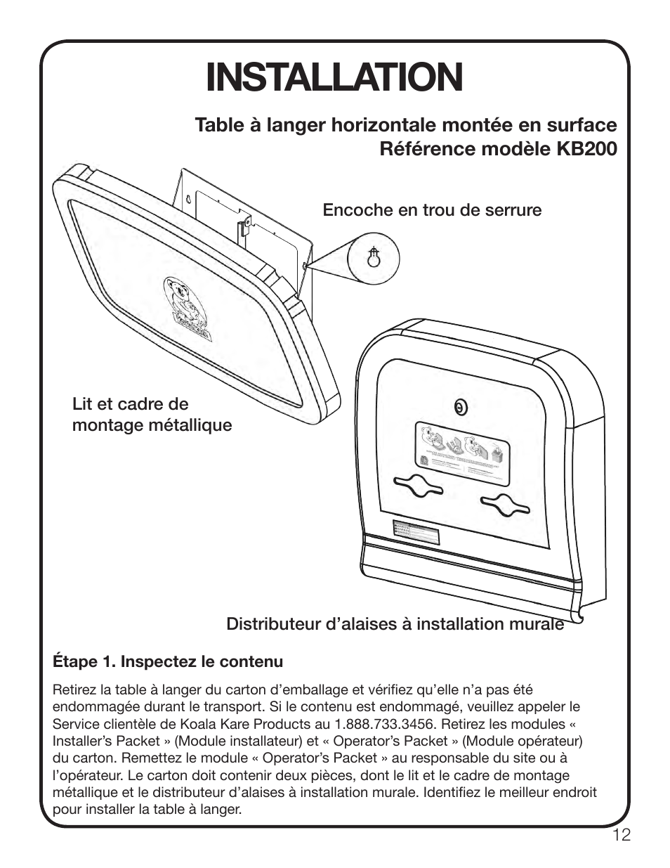 Installation | Koala Kare KB200 User Manual | Page 13 / 20