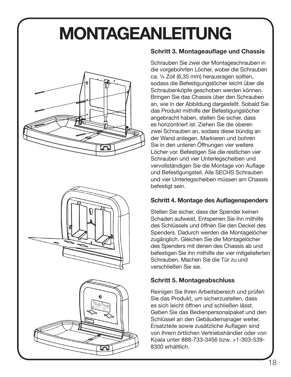 Montageanleitung | Koala Kare KB200 User Manual | Page 19 / 20