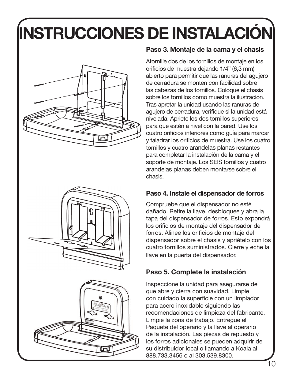 Instrucciones de instalación | Koala Kare KB200-SS User Manual | Page 11 / 20
