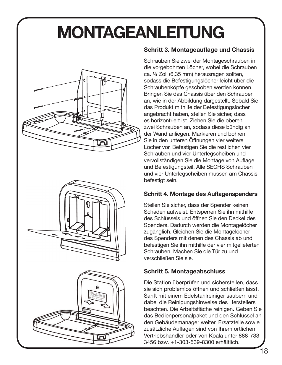 Montageanleitung | Koala Kare KB200-SS User Manual | Page 19 / 20