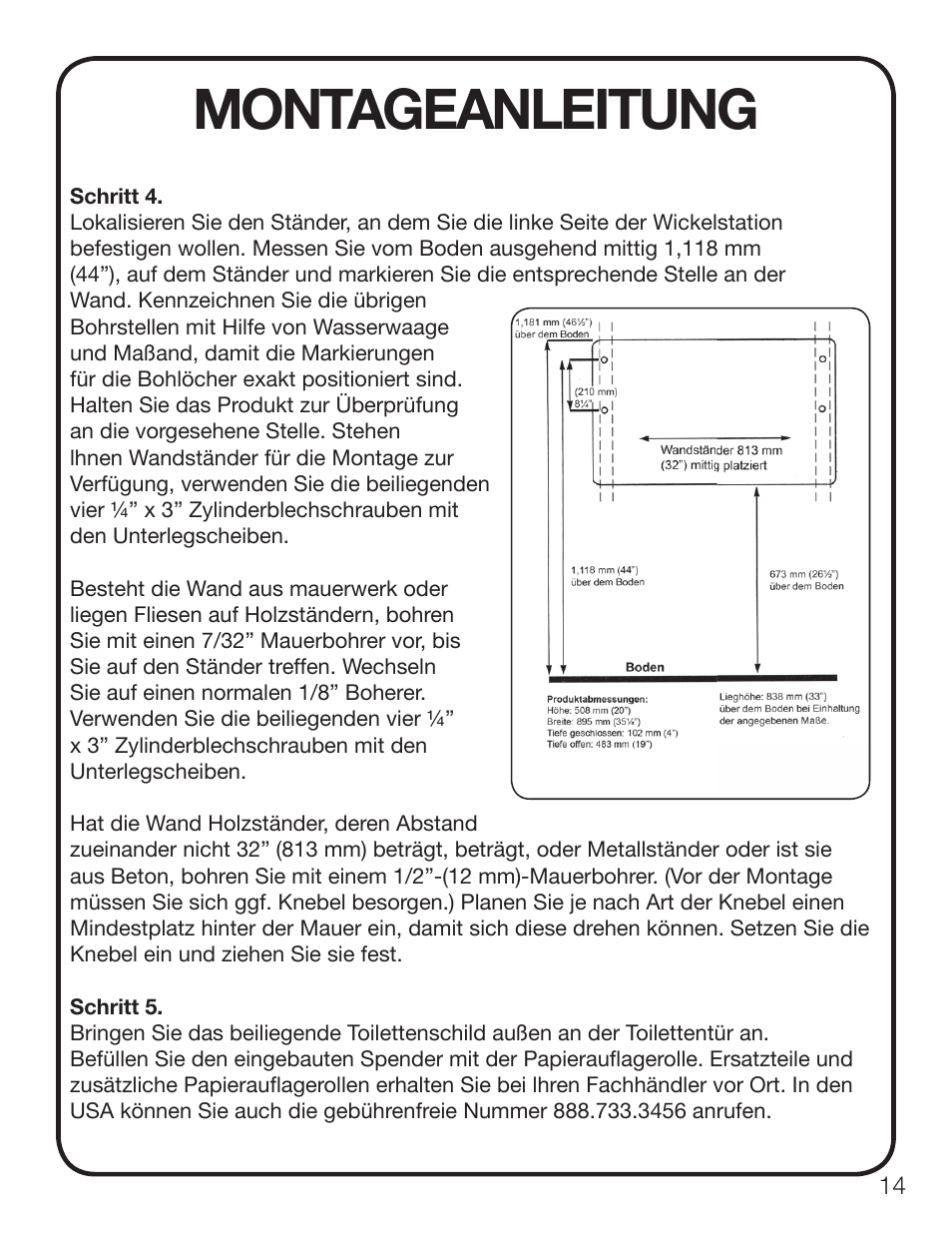 Montageanleitung | Koala Kare KB100 User Manual | Page 15 / 16