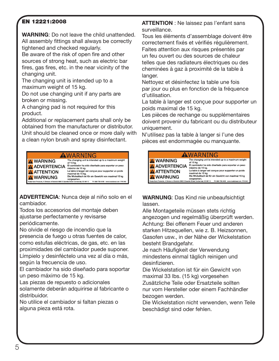 Koala Kare KB100 User Manual | Page 6 / 16