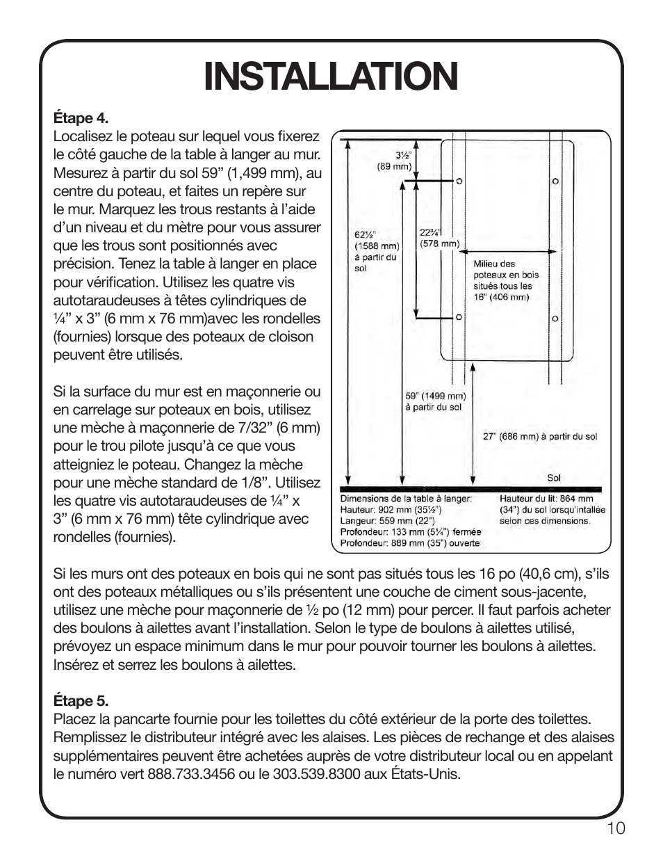 Installation | Koala Kare KB111-SSWM User Manual | Page 11 / 15