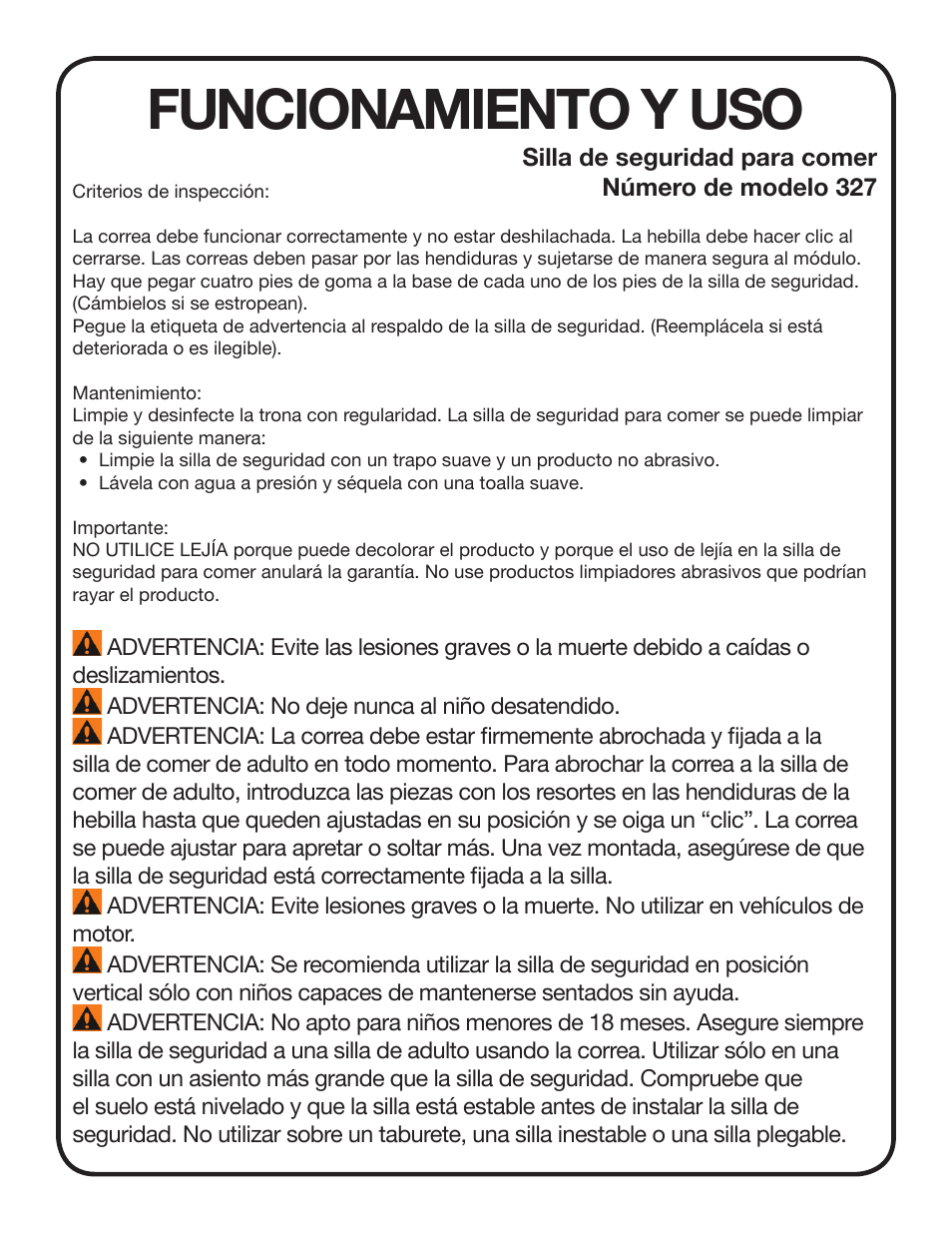 Funcionamiento y uso | Koala Kare KB327-INB User Manual | Page 4 / 8