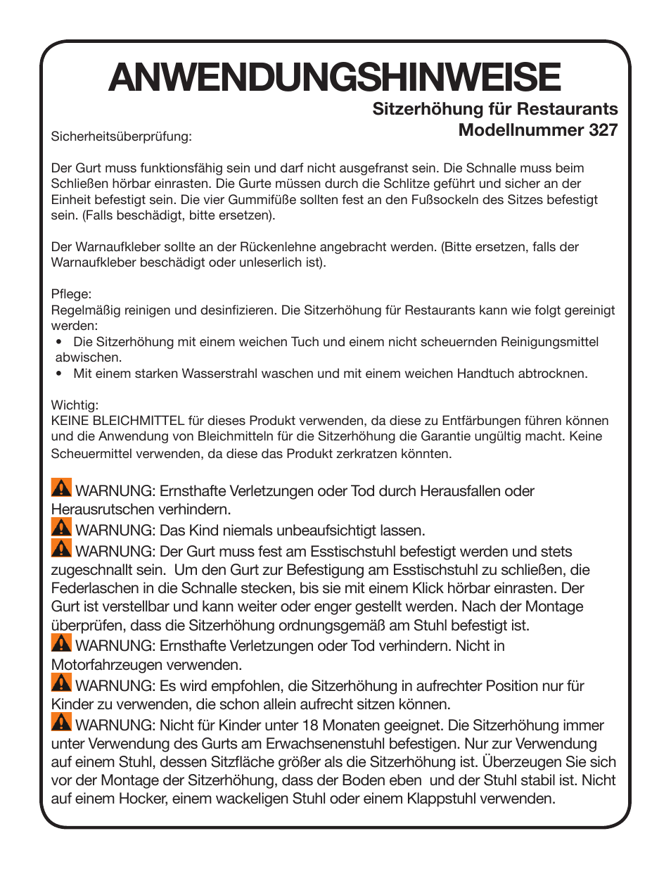 Anwendungshinweise | Koala Kare KB327-INB User Manual | Page 6 / 8