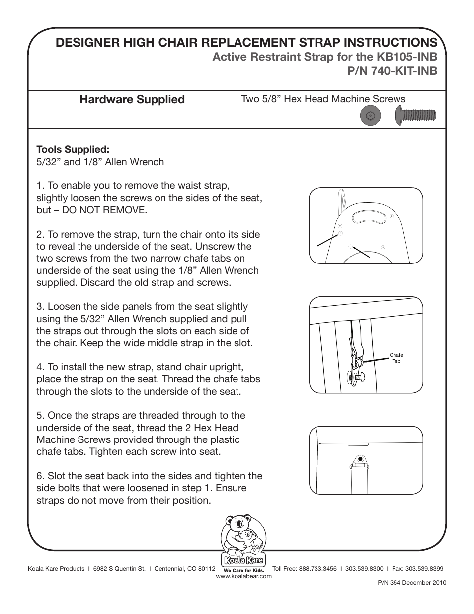 Koala Kare 740-KIT-INB User Manual | 1 page