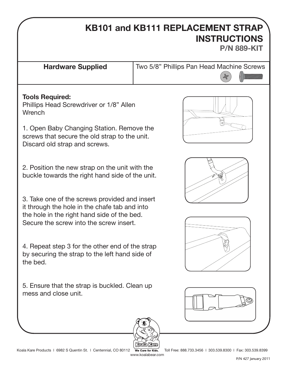 Koala Kare 889-KIT User Manual | 4 pages