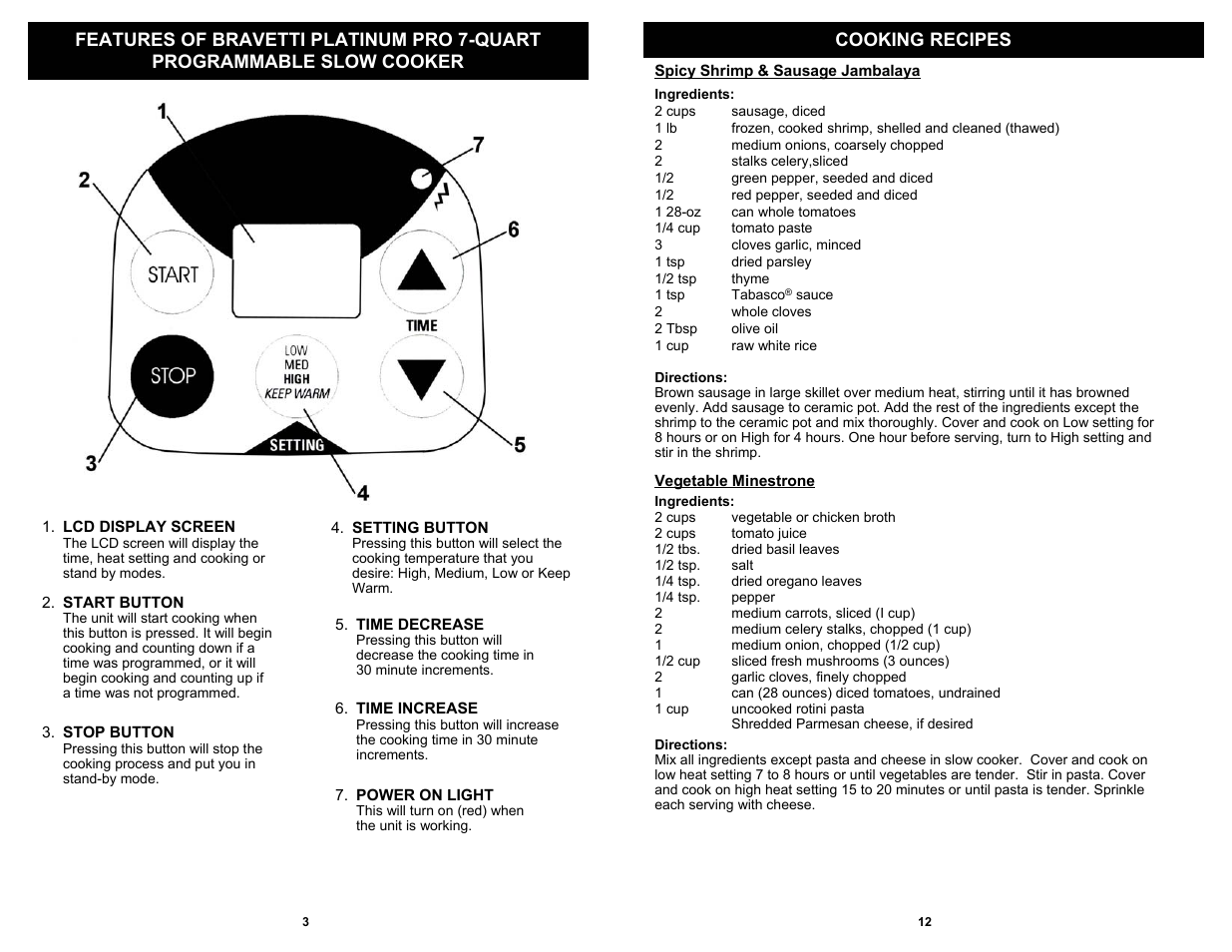 Bravetti KC275H User Manual | Page 4 / 8