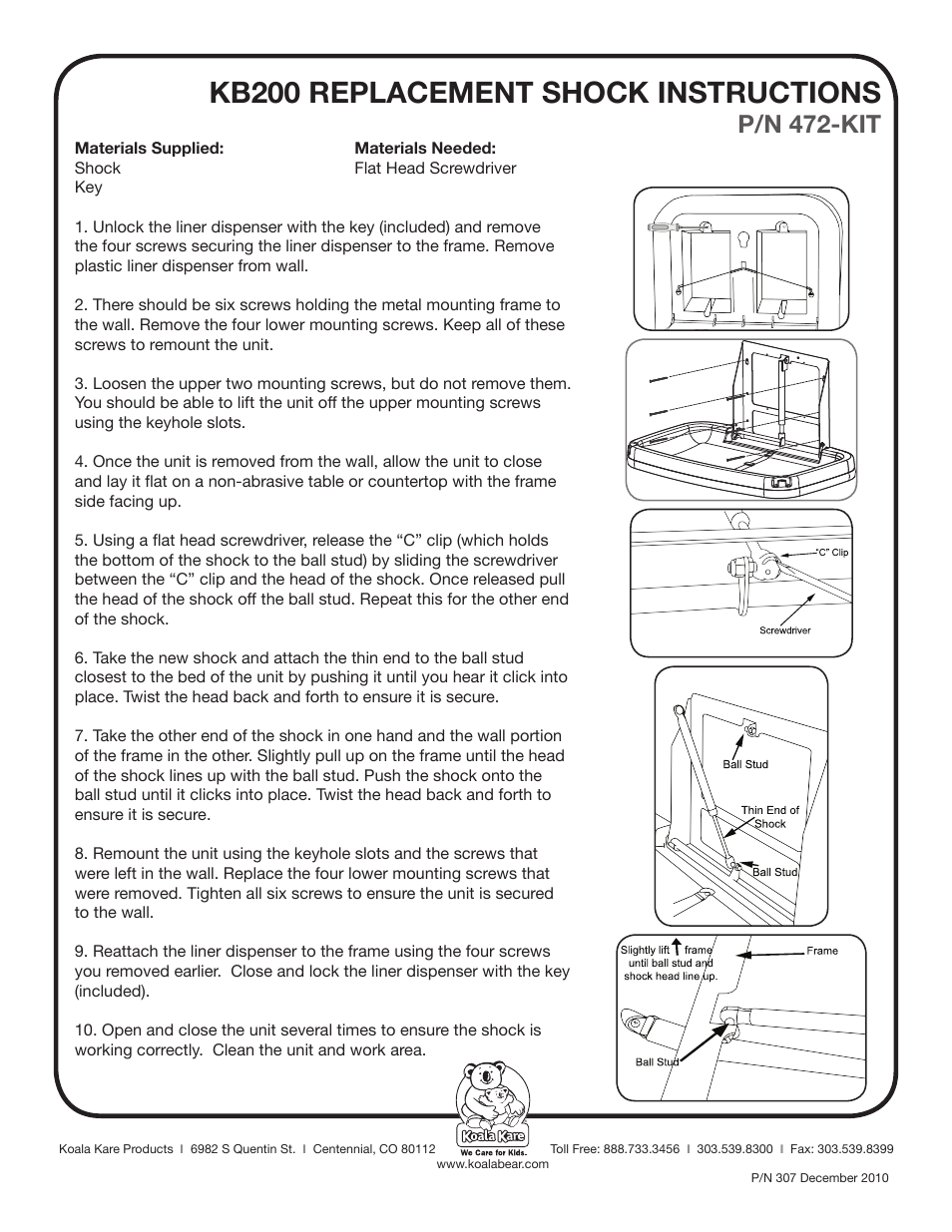 Koala Kare 472-KIT User Manual | 1 page