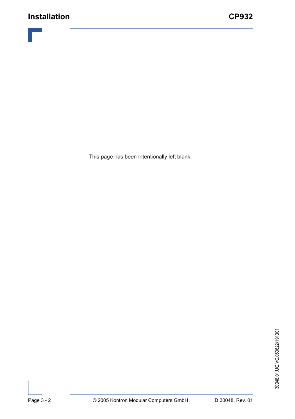 Installation cp932 | Kontron CP932 User Manual | Page 38 / 52
