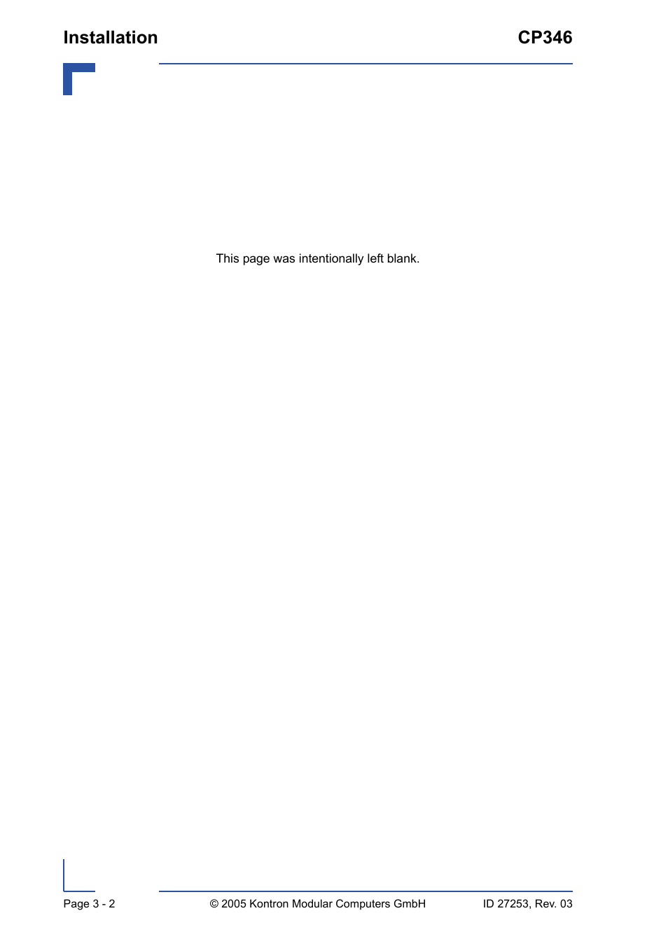 Installation cp346 | Kontron CP346 User Manual | Page 42 / 72