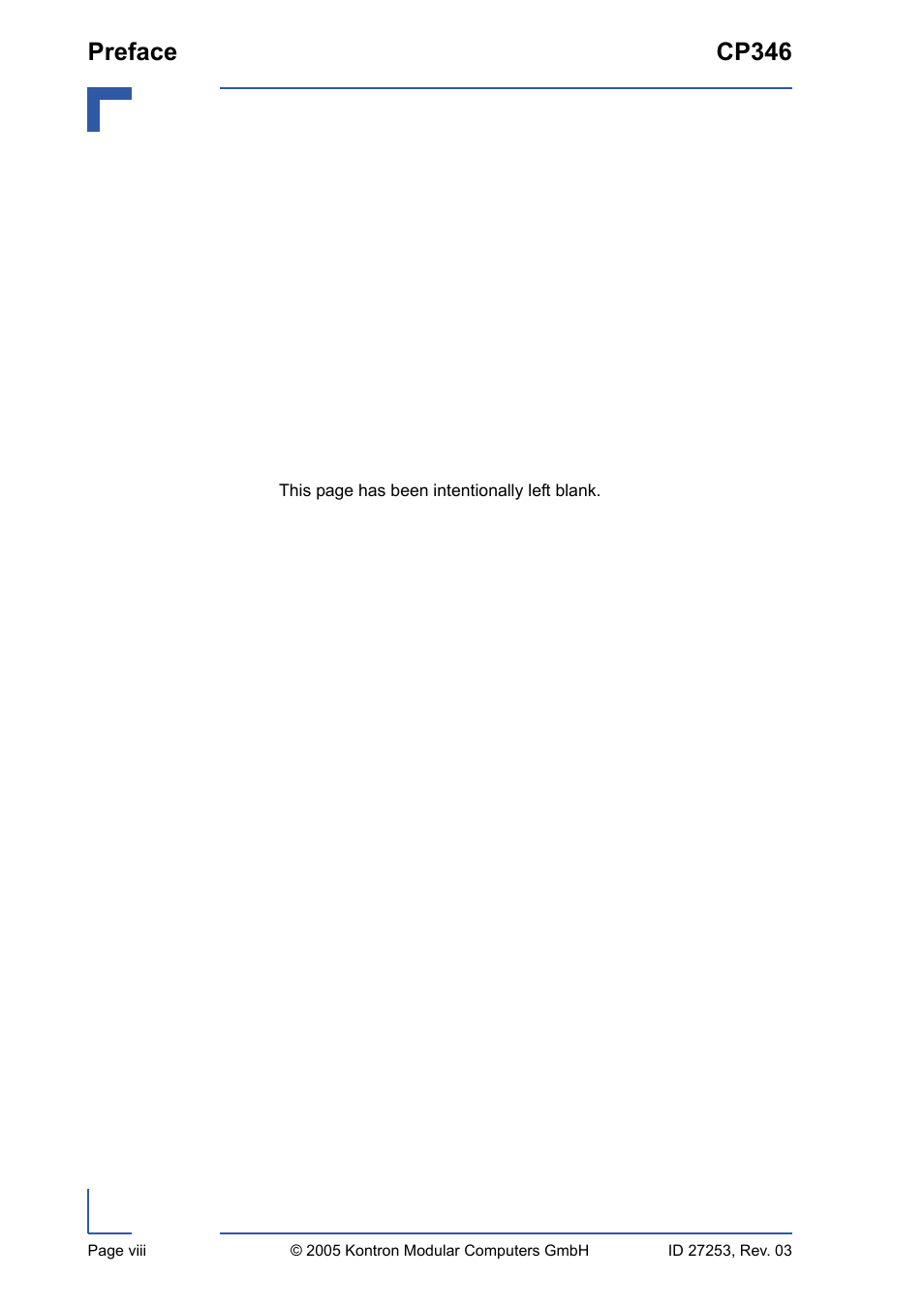Preface cp346 | Kontron CP346 User Manual | Page 8 / 72