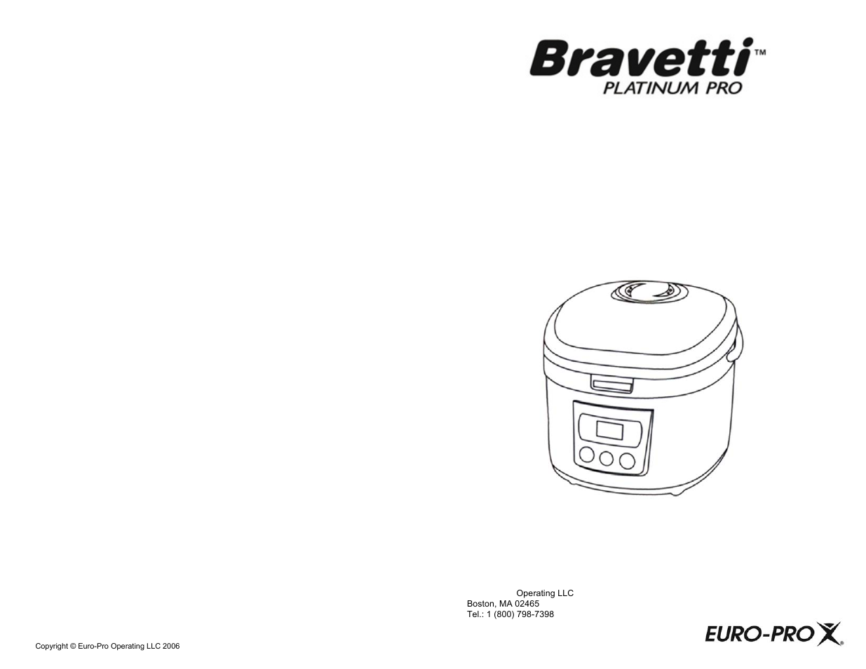 Bravetti PLATINUM PRO MC665H User Manual | 10 pages