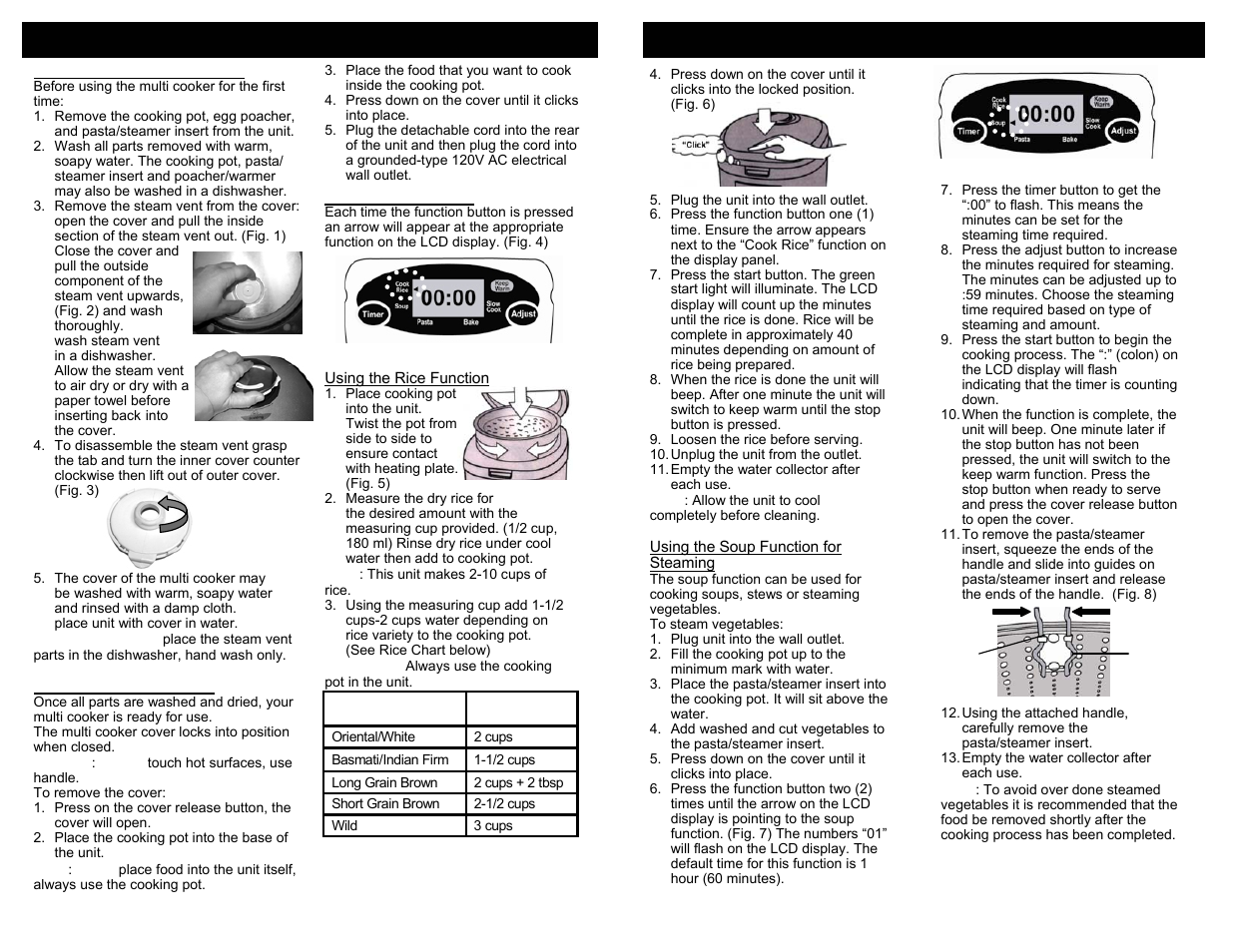 Operating instructions | Bravetti PLATINUM PRO MC665H User Manual | Page 4 / 10