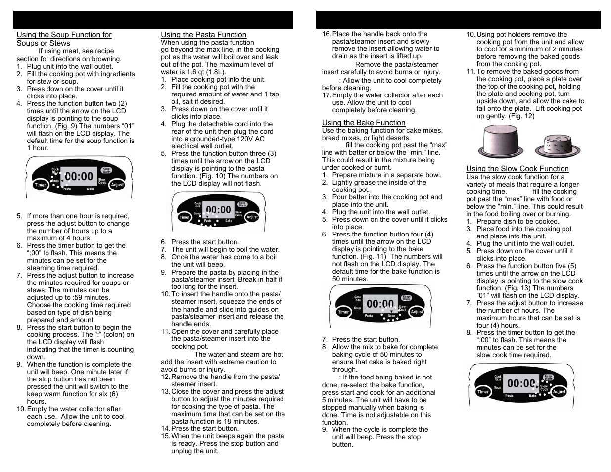 Operating instructions | Bravetti PLATINUM PRO MC665H User Manual | Page 5 / 10