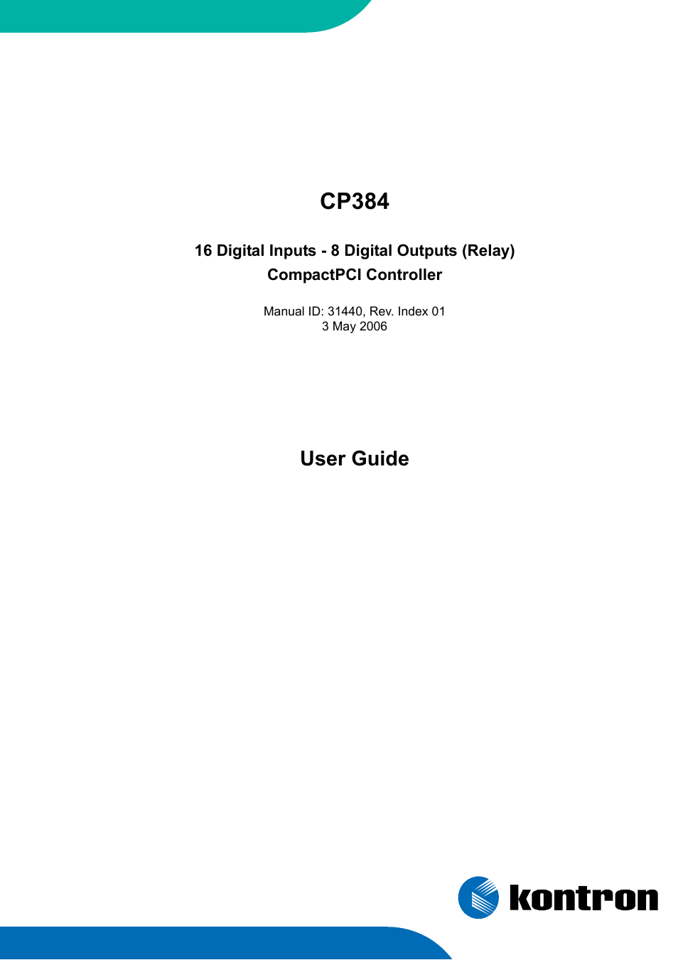 Kontron CP384 User Manual | 66 pages