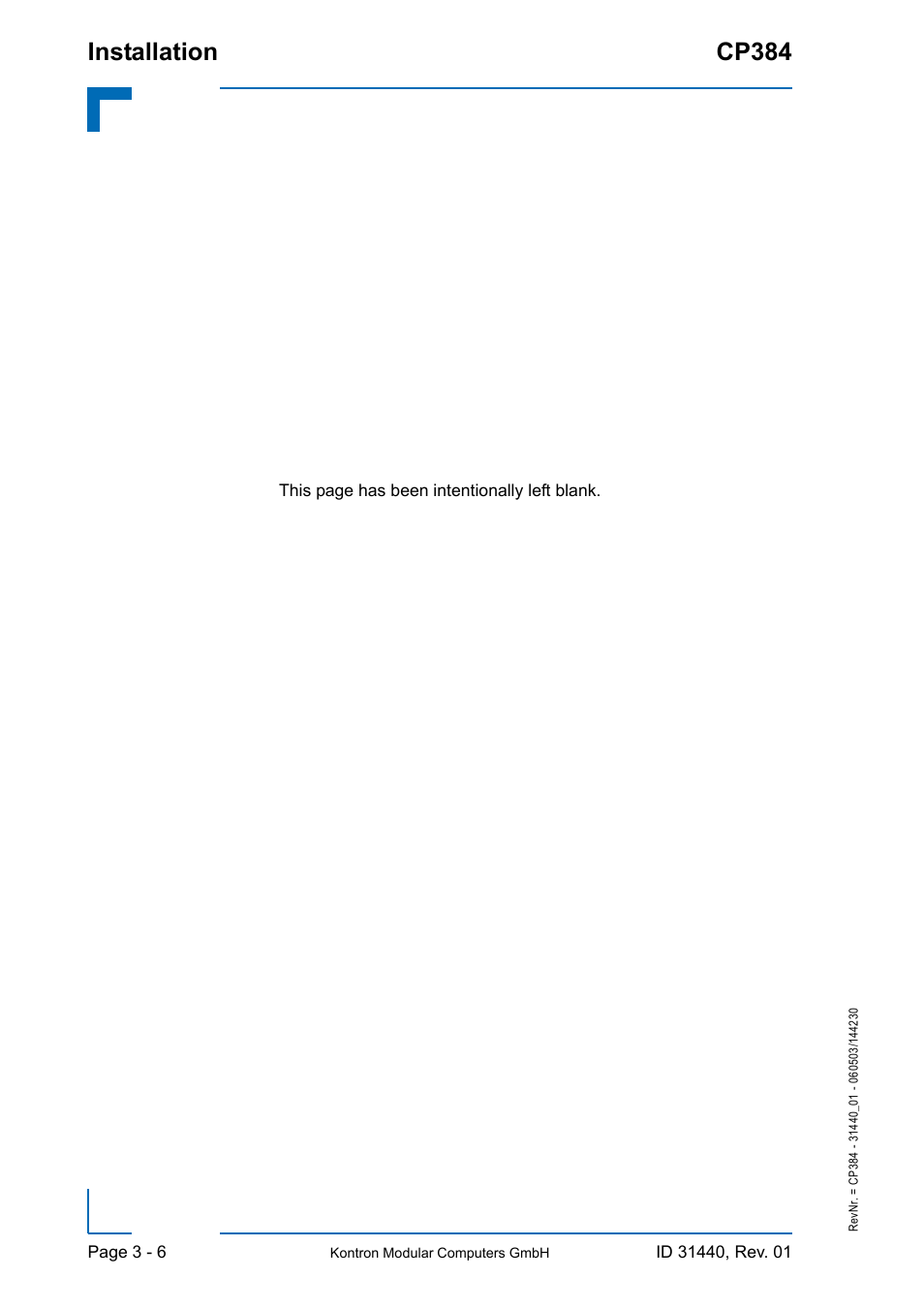 Installation cp384 | Kontron CP384 User Manual | Page 46 / 66