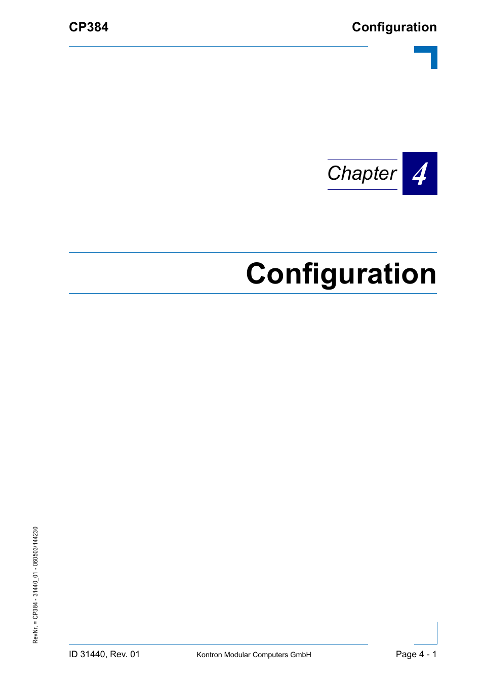 Configuration, Chapter | Kontron CP384 User Manual | Page 47 / 66