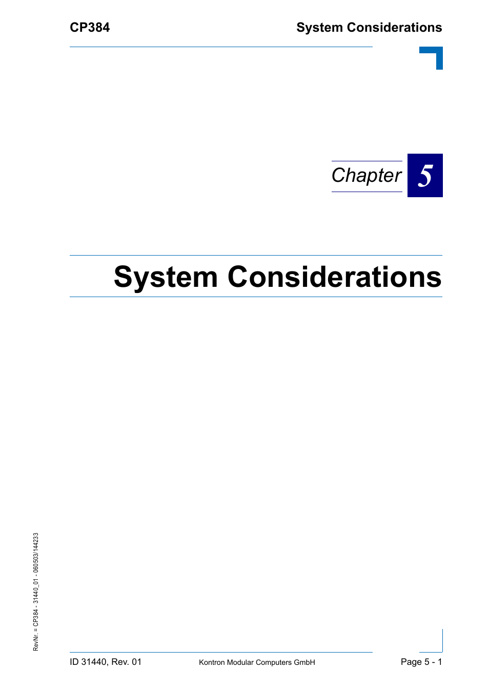 System considerations, Chapter | Kontron CP384 User Manual | Page 63 / 66