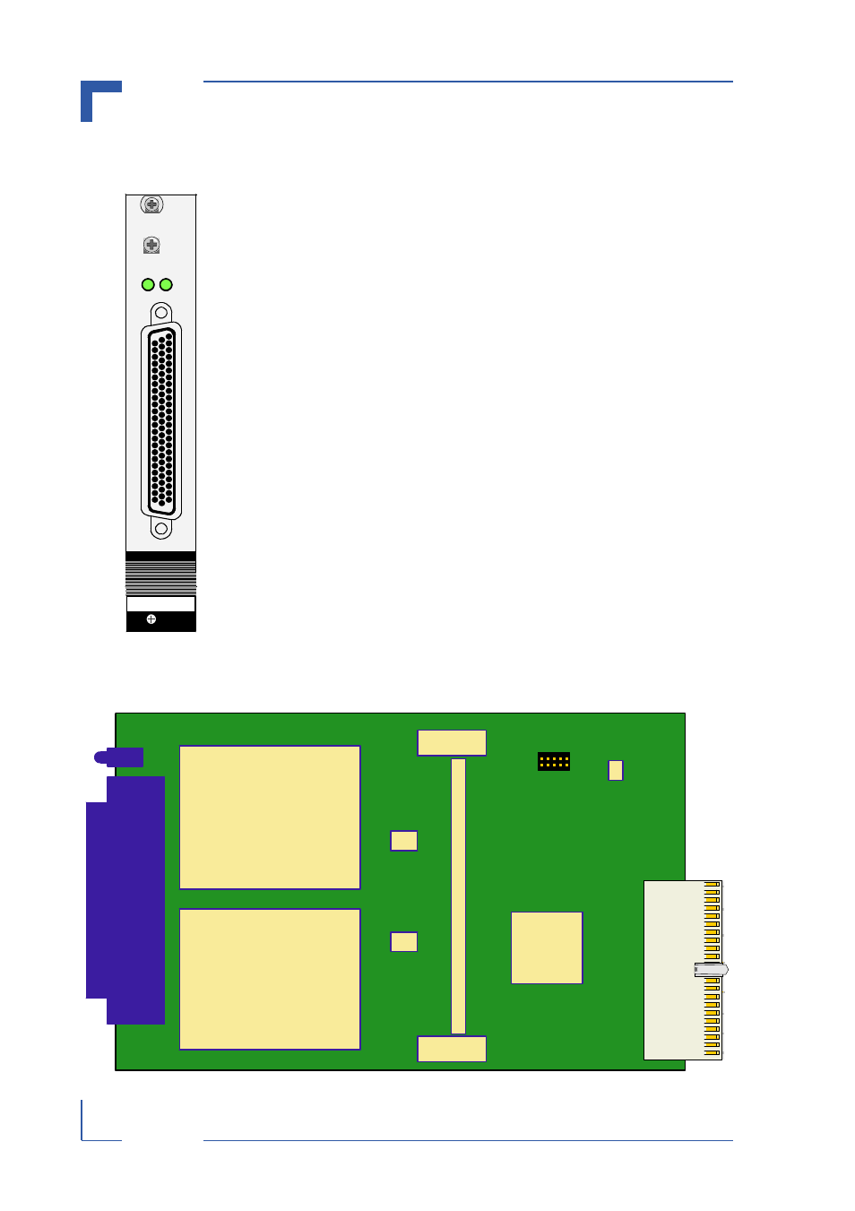 2 front panel, 3 board layout, Front panel - 8 | Board layout - 8, Cluster b, Cluster a, Introduction cp372, C o n 1 c o n 2, Channels 4 to 7), Channels 0 to 3) | Kontron CP372 User Manual | Page 24 / 64