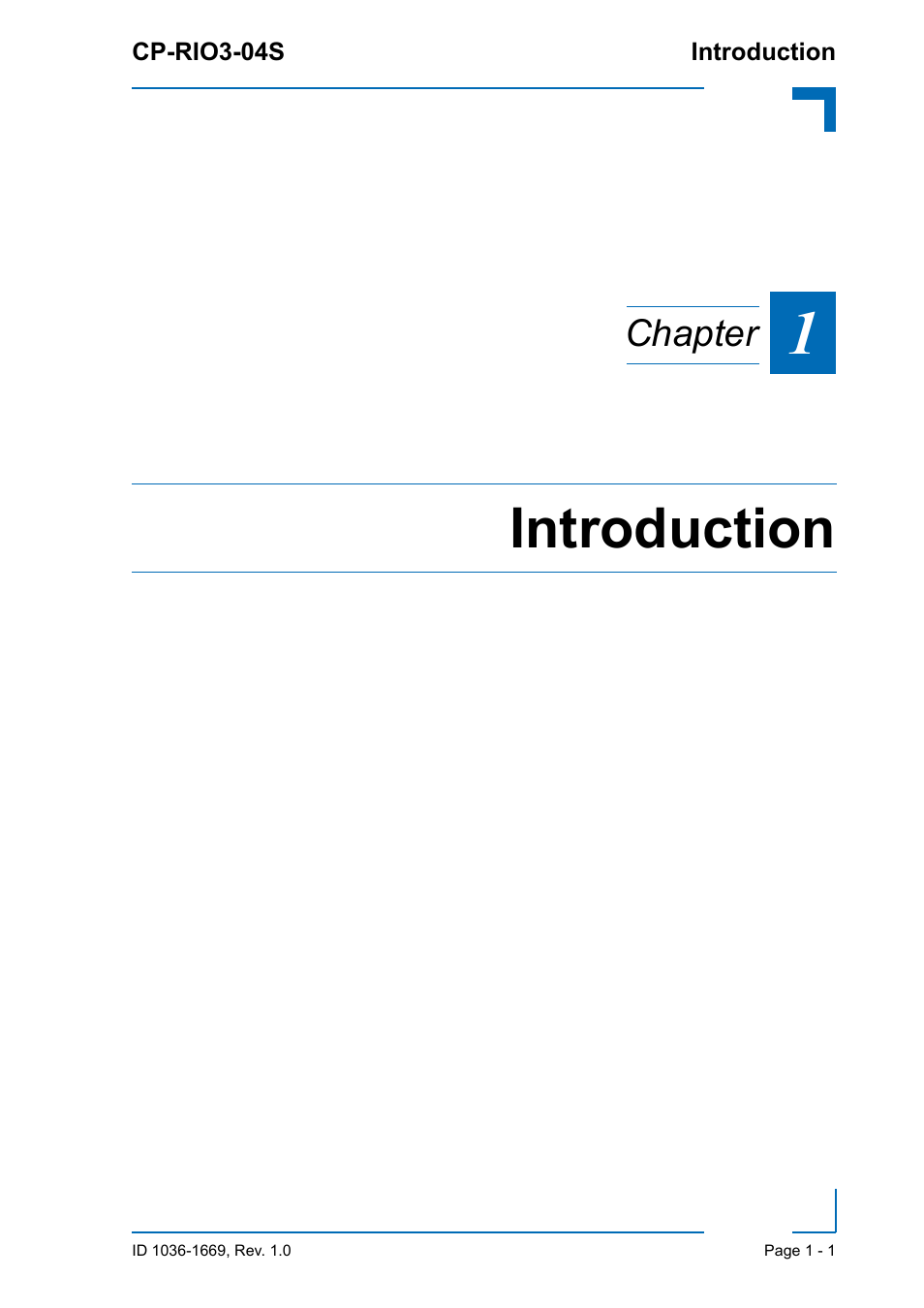 Introduction | Kontron CP-RIO3-04S User Manual | Page 13 / 38