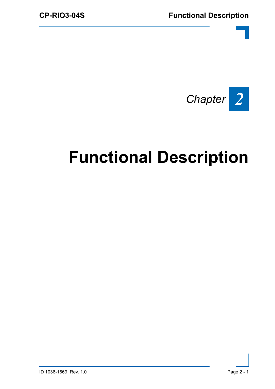 Functional description | Kontron CP-RIO3-04S User Manual | Page 21 / 38