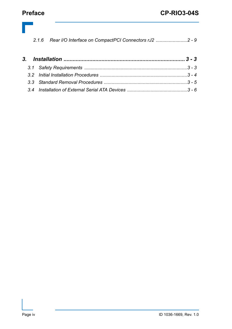 Preface cp-rio3-04s | Kontron CP-RIO3-04S User Manual | Page 4 / 38