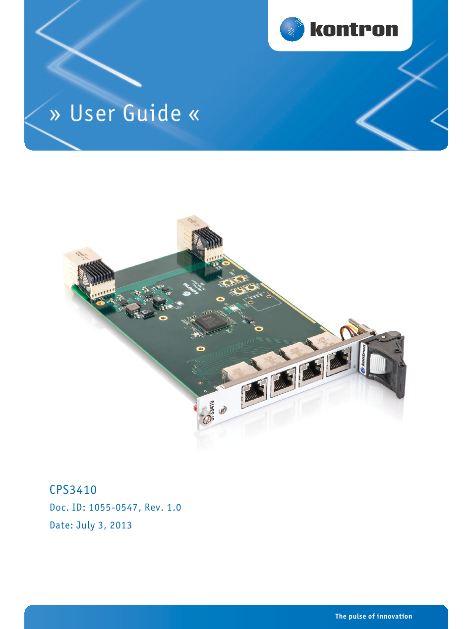 Kontron CPS3410 User Manual | 9 pages