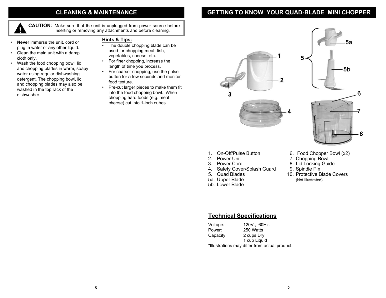 Bravetti QUAD BLADE FP107H User Manual | Page 3 / 4