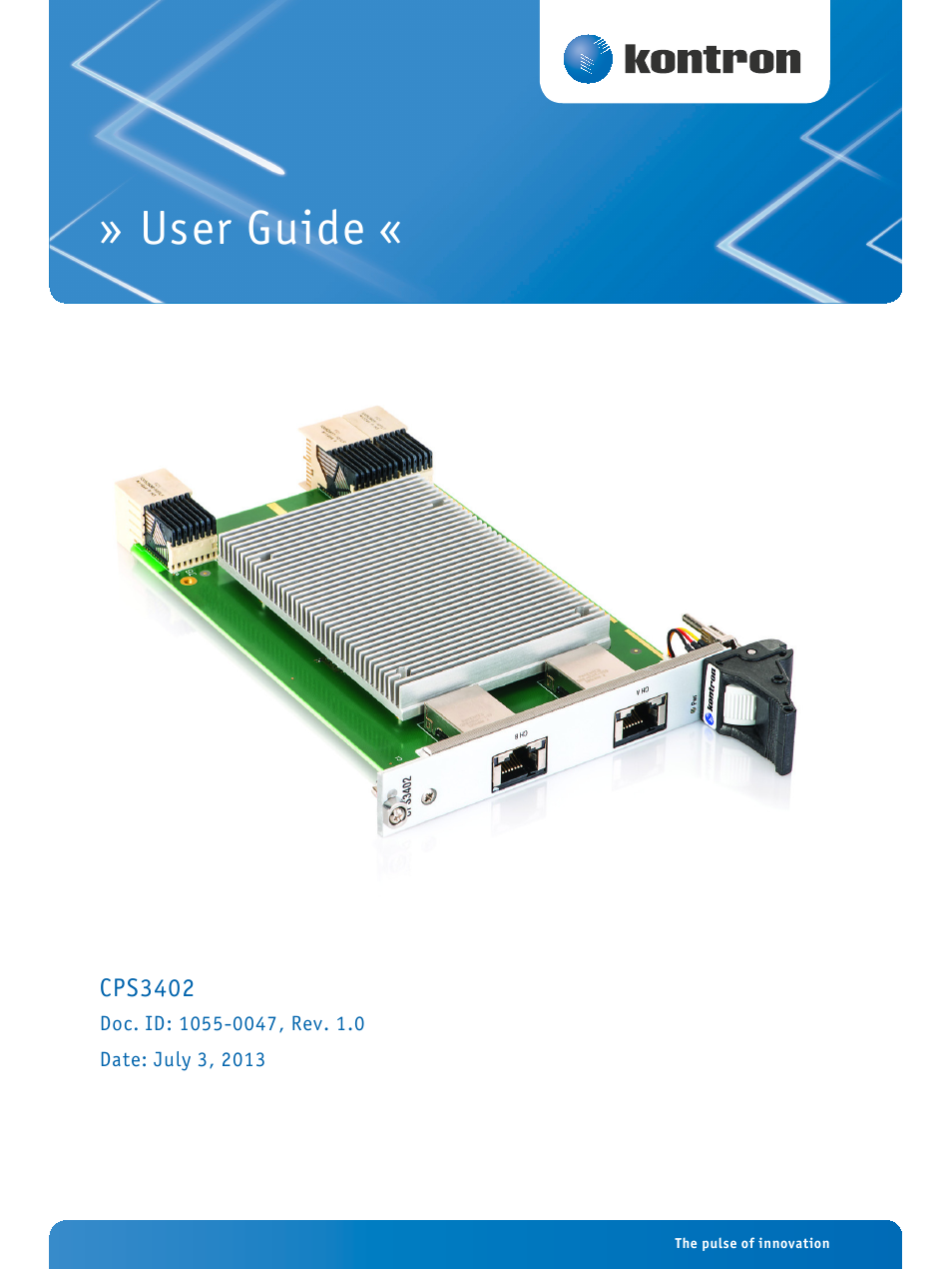 Kontron CPS3402 User Manual | 9 pages