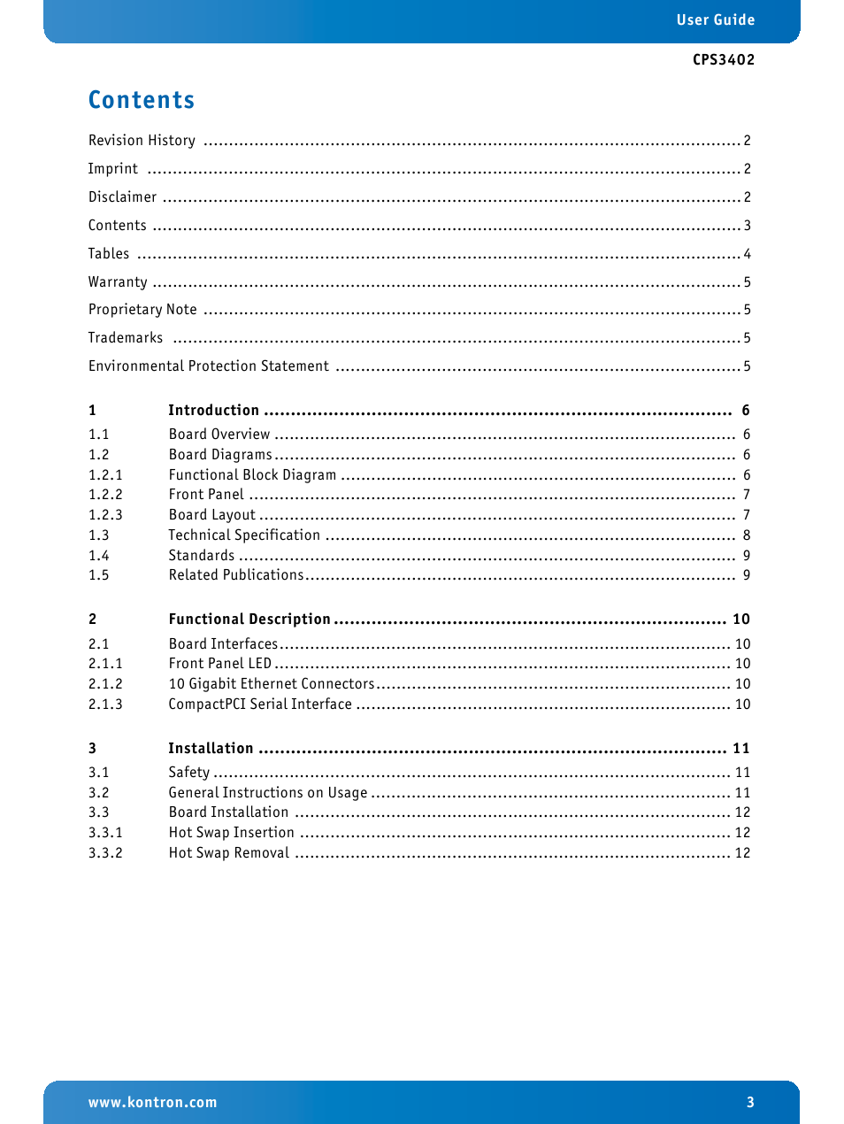 Kontron CPS3402 User Manual | Page 3 / 9